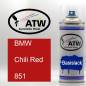 Preview: BMW, Chili Red, 851: 400ml Sprühdose, von ATW Autoteile West.